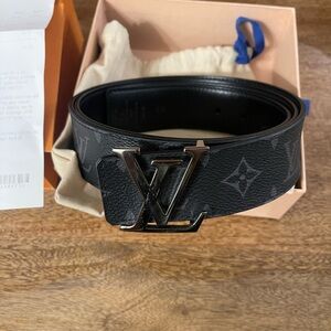 Louis Vuitton Black Monogram Men's Belt